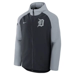 Detroit tigers nike authentic collection raglan performance full zip jacket Navygray M