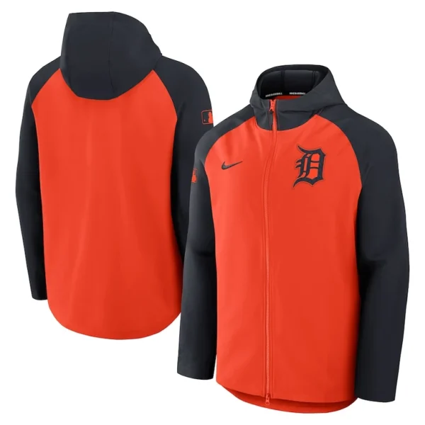 Detroit tigers nike authentic collection raglan performance full zip jacket Orangenavy