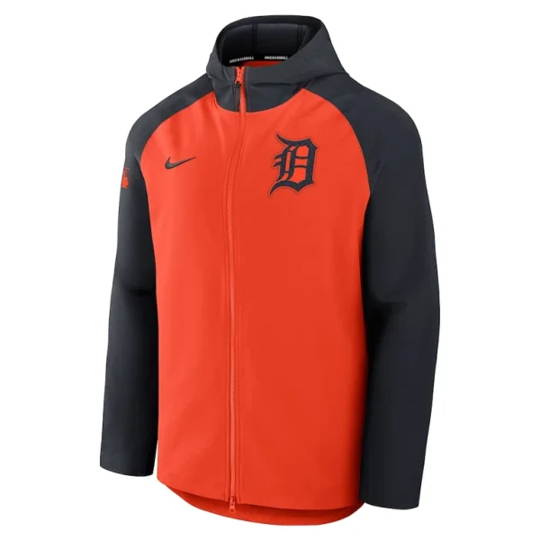 Detroit tigers nike authentic collection raglan performance full zip jacket Orangenavy M