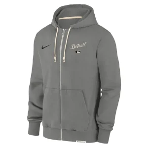 Detroit tigers nike authentic collection travel performance full zip hoodie Charcoal M