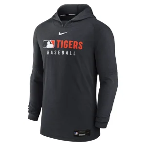 Detroit tigers nike authentic collection tri blend performance pullover hoodie Heather black M