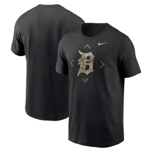 Detroit tigers nike camo logo t shirt Black
