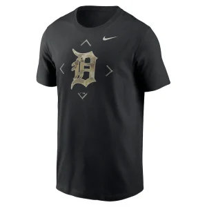 Detroit tigers nike camo logo t shirt Black M