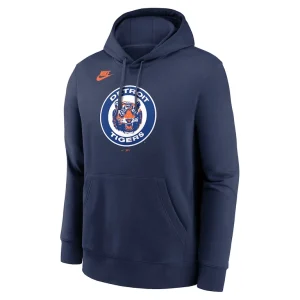 Detroit tigers nike cooperstown collection logo club pullover hoodie Navy M