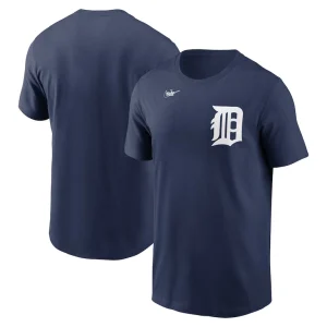 Detroit tigers nike cooperstown wordmark t shirt Navy