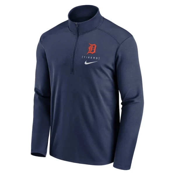 Detroit tigers nike franchise logo pacer performance half zip top Navy M