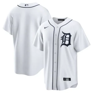 Detroit tigers nike home blank replica jersey White