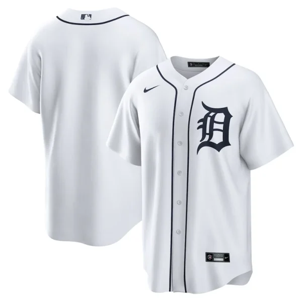 Detroit tigers nike home blank replica jersey White