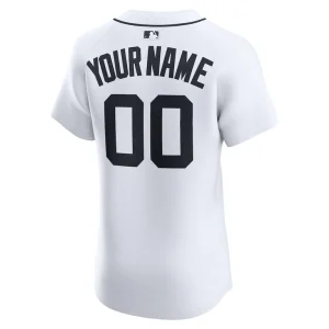 Detroit tigers nike home elite custom jersey White 48