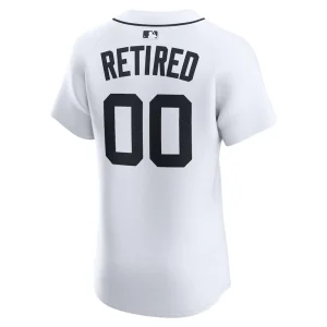 Detroit tigers nike home elite pick a player retired roster jersey White 48