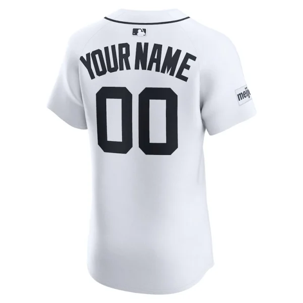 Detroit tigers nike home elite sponsor patch custom jersey White 48