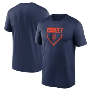 Detroit tigers nike home plate icon legend performance t shirt Navy