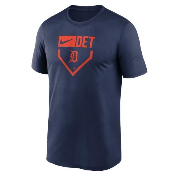 Detroit tigers nike home plate icon legend performance t shirt Navy M