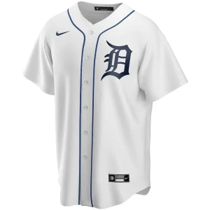 Detroit tigers nike home replica custom jersey White M
