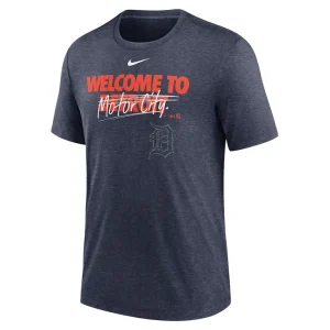 Detroit tigers nike home spin tri blend t shirt Heather navy M