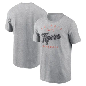 Detroit tigers nike home team athletic arch t shirt Heather gray