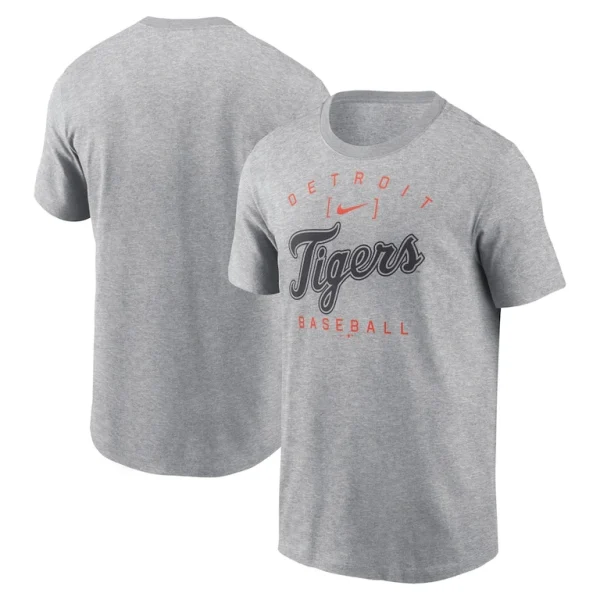 Detroit tigers nike home team athletic arch t shirt Heather gray