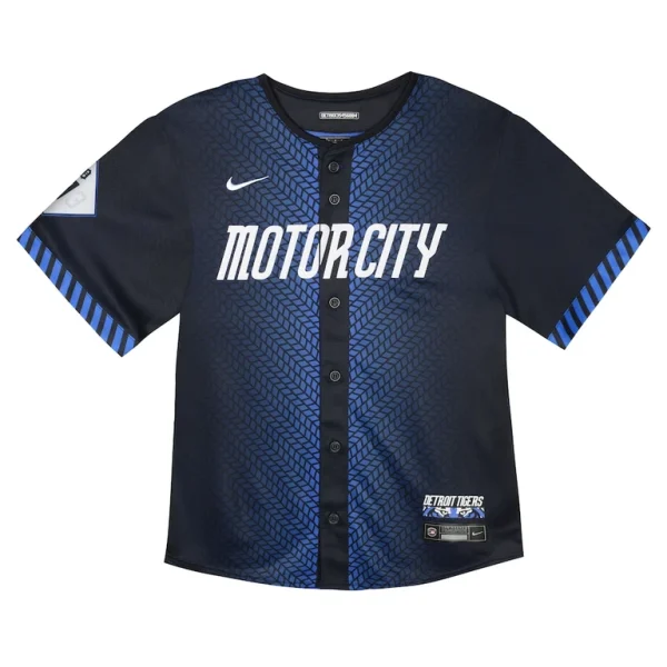 Detroit tigers nike infant 2024 city connect limited jersey Navy 18 MO