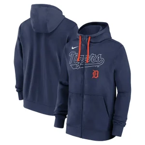 Detroit tigers nike knockout script full zip hoodie Navy