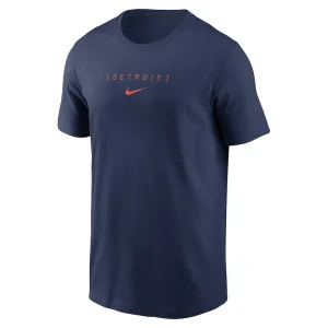 Detroit tigers nike large logo back stack t shirt Navy M
