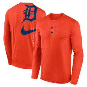 Detroit tigers nike large swoosh back legend performance t shirt Orange
