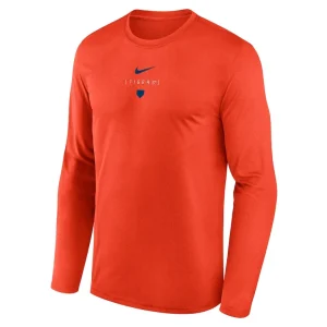 Detroit tigers nike large swoosh back legend performance t shirt Orange M