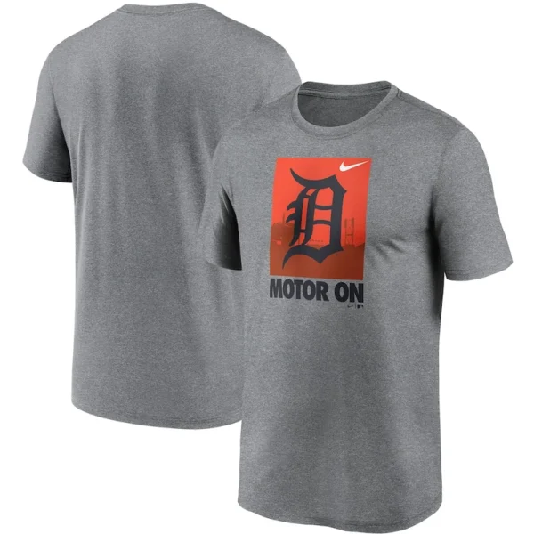 Detroit tigers nike local logo legend t shirt Heathered gray