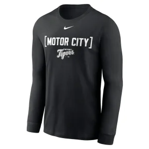 Detroit tigers nike local nickname long sleeve t shirt Black M