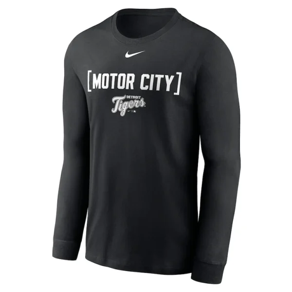 Detroit tigers nike local nickname long sleeve t shirt Black M