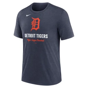 Detroit tigers nike logo tri blend t shirt Heather navy M