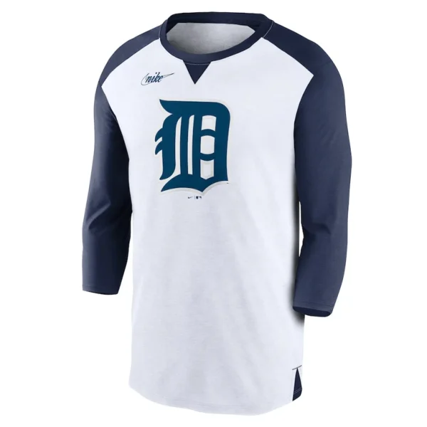 Detroit tigers nike rewind 34 sleeve t shirt Whitenavy M