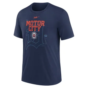 Detroit tigers nike rewind retro tri blend t shirt Navy M