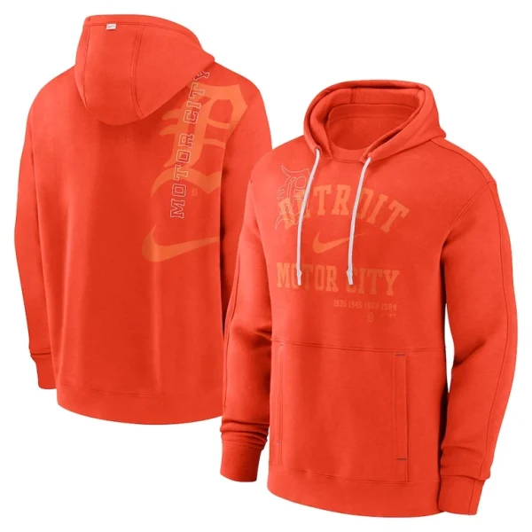 Detroit tigers nike statement ball game pullover hoodie Orange