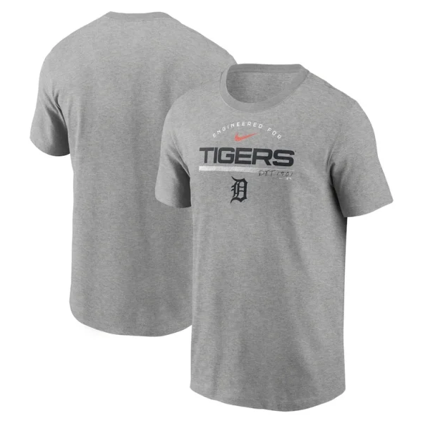 Detroit tigers nike team engineered performance t shirt Heather gray
