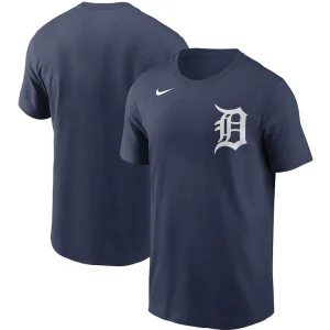 Detroit tigers nike team wordmark t shirt Navy