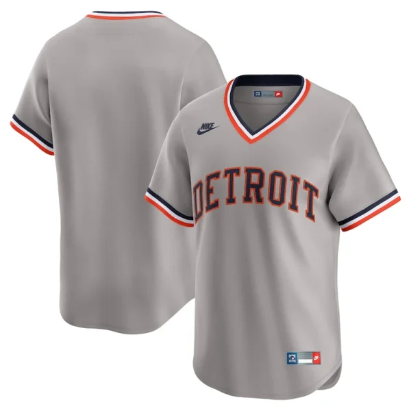 Detroit tigers nike throwback cooperstown collection limited jersey Gray
