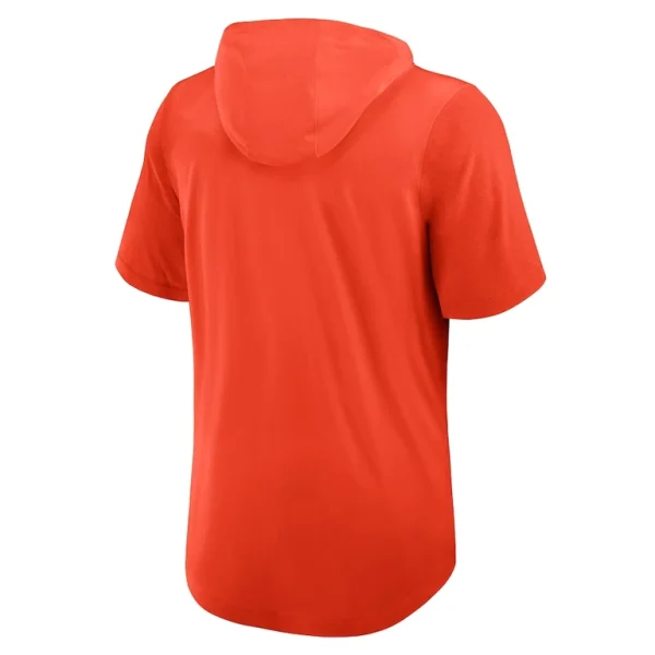 Detroit tigers nike tri blend hoodie t shirt Orange L