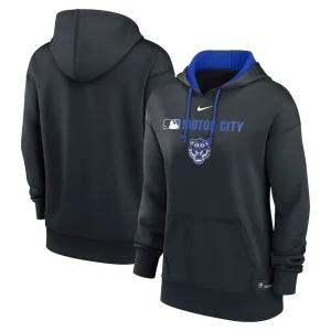 Detroit tigers nike womens authentic collection city connect performance pullover hoodie Navy