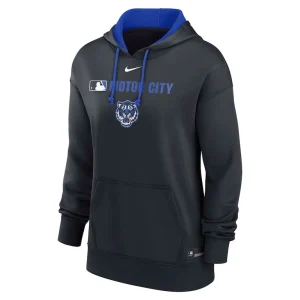 Detroit tigers nike womens authentic collection city connect performance pullover hoodie Navy S