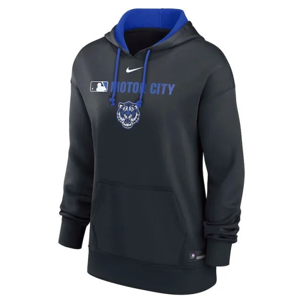 Detroit tigers nike womens authentic collection city connect performance pullover hoodie Navy S