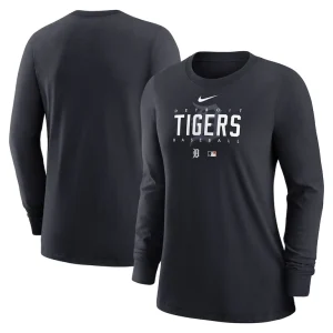 Detroit tigers nike womens authentic collection legend performance long sleeve t shirt Navy
