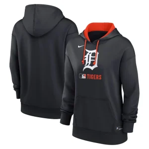 Detroit tigers nike womens authentic collection performance pullover hoodie Navy
