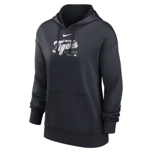 Detroit tigers nike womens authentic collection performance pullover hoodie Navy S
