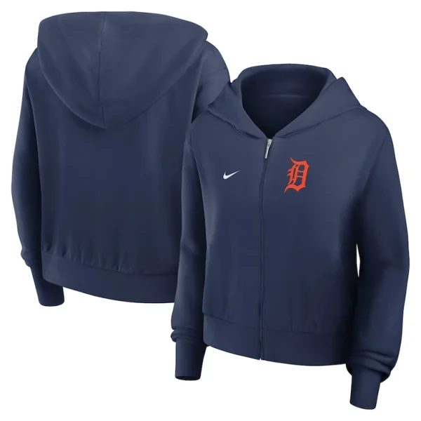 Detroit tigers nike womens chill full zip hoodie Navy