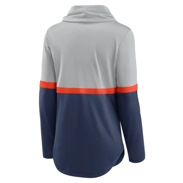 Detroit tigers nike womens club lettering fashion performance pullover sweatshirt Graynavy M