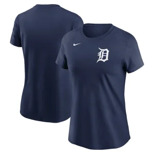 Detroit tigers nike womens fuse wordmark t shirt Navy