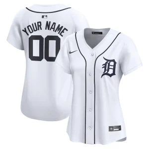 Detroit tigers nike womens home limited custom jersey White