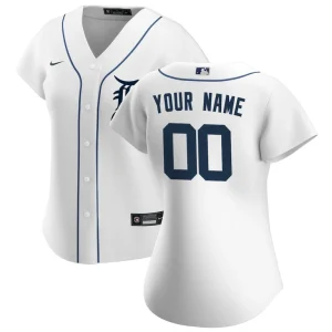 Detroit tigers nike womens home replica custom jersey White