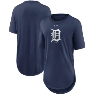 Detroit tigers nike womens mascot outline weekend tri blend t shirt Navy