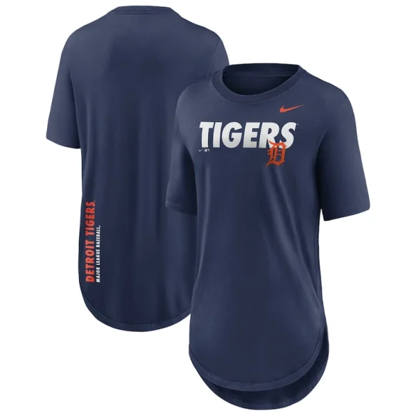 Detroit tigers nike womens nickname weekend tri blend t shirt Navy